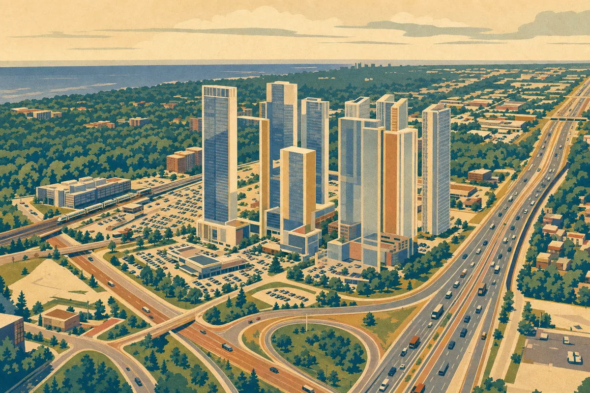 Public Land Could Lower Midtown Oakville Towers to 38 Storeys